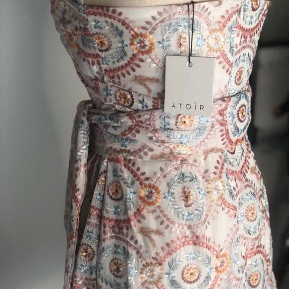 Atoir Sunset Embroidered Mini Dress Small - Picture 3 of 9
